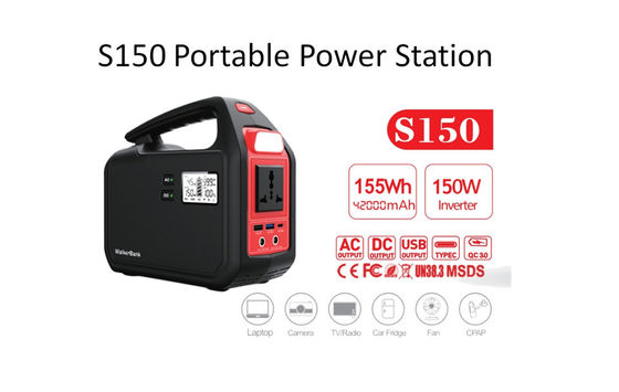 Melhor gerador a bateria 150W Alimentado com bateria de íons de lítio Estações de energia portáteis para o exterior